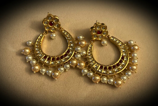 "Gulzar" Kundan Jhumkas